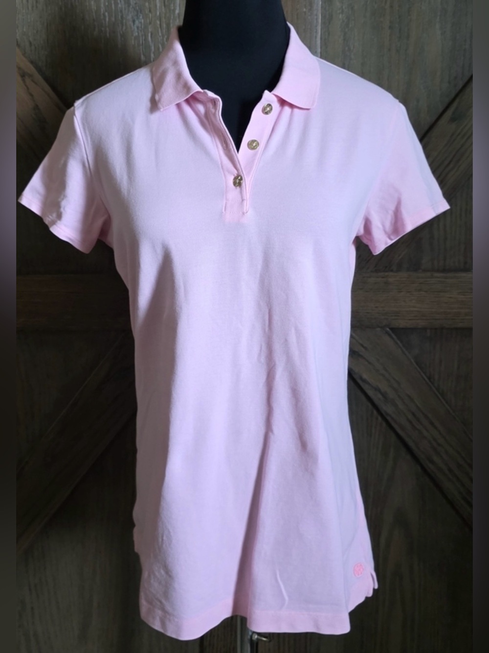 Lilly Pulitzer Light Pink Short Sleeve Polo Shirt